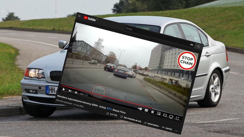 Kierowca BMW po zmianie pasa ruchu uderzył w Skodę Fabię