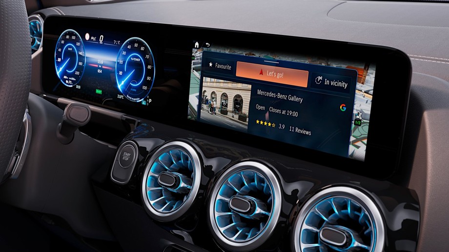 Kabiny Mercedesów EQA i EQB