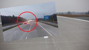 "Kierowca Mercedesa miał śmierć w oczach". Tego na autostradzie się nie spodziewał [WIDEO]