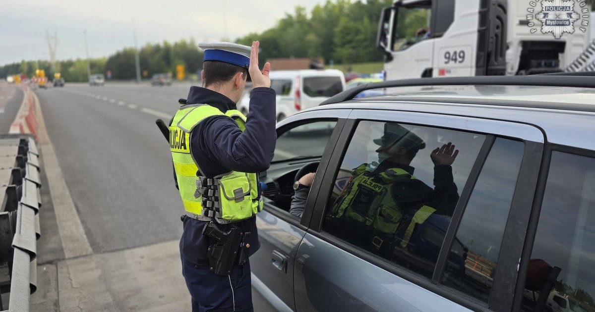 Kontrola trzeźwości na autostradzie A4
