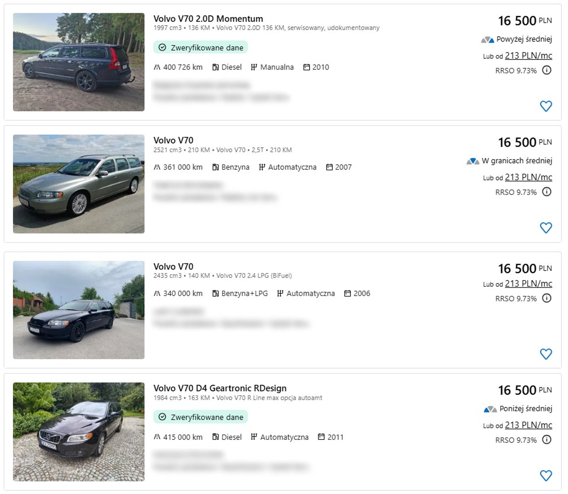 Podobne przebiegi osiąga Volvo V70. Jest tylko nieco tańsze przez brak napędu na 4 koła i podniesionego prześwitu. To jednak także szalenie trwałe i drogie auto