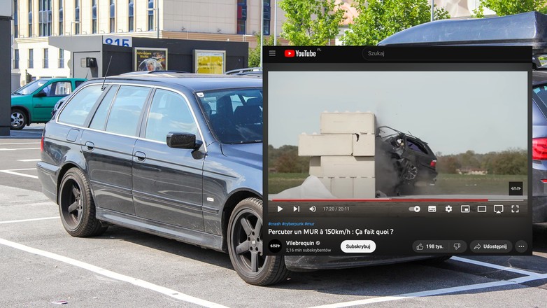 Co zostaje z auta po uderzeniu w betonową ścianę z prędkością 150 km/h?