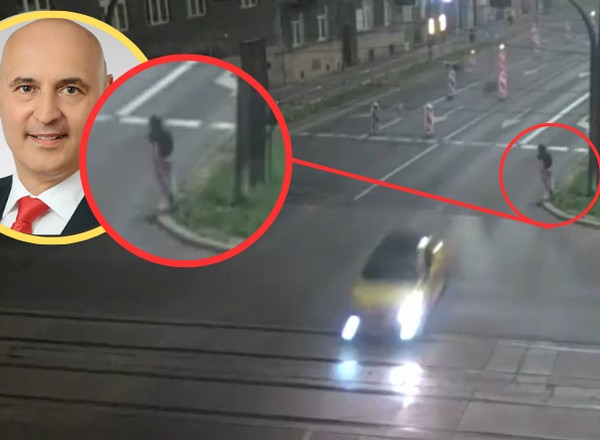 Tajemniczy świadek wypadku w Krakowie. Ekspert komentuje zachowanie pieszego [WIDEO]