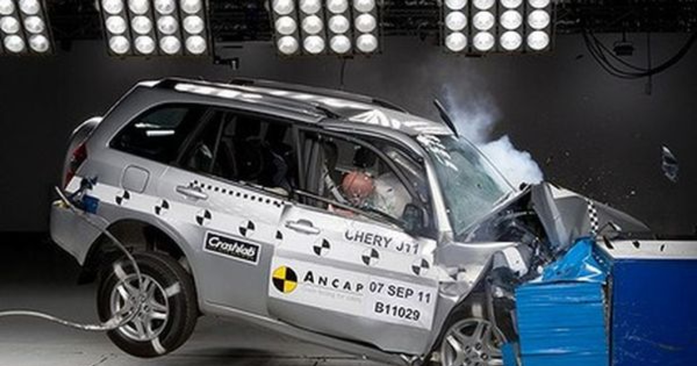 Chery Tiggo rozbite przez ANCAP