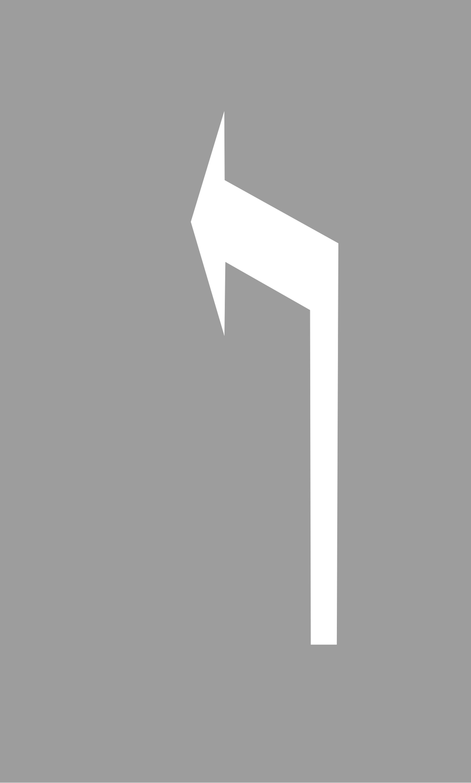 Znak P-8b – strzałka kierunkowa na jezdni skierowana w lewo pozwala na zawracanie, chyba że zakaz zawracania wynika z innych znaków albo sygnalizacji świetlnej