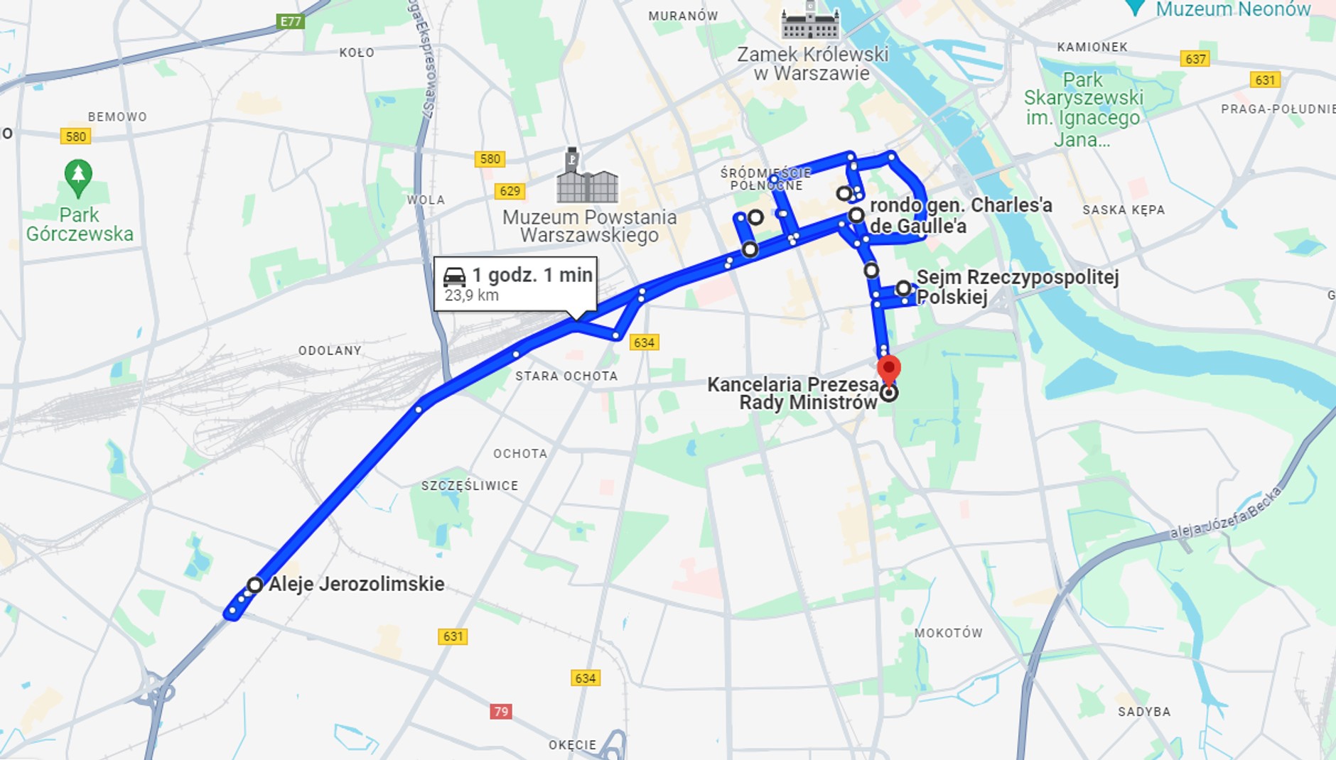 Strajk rolników. To tędy przejdzie protest w Warszawie [TRASA]