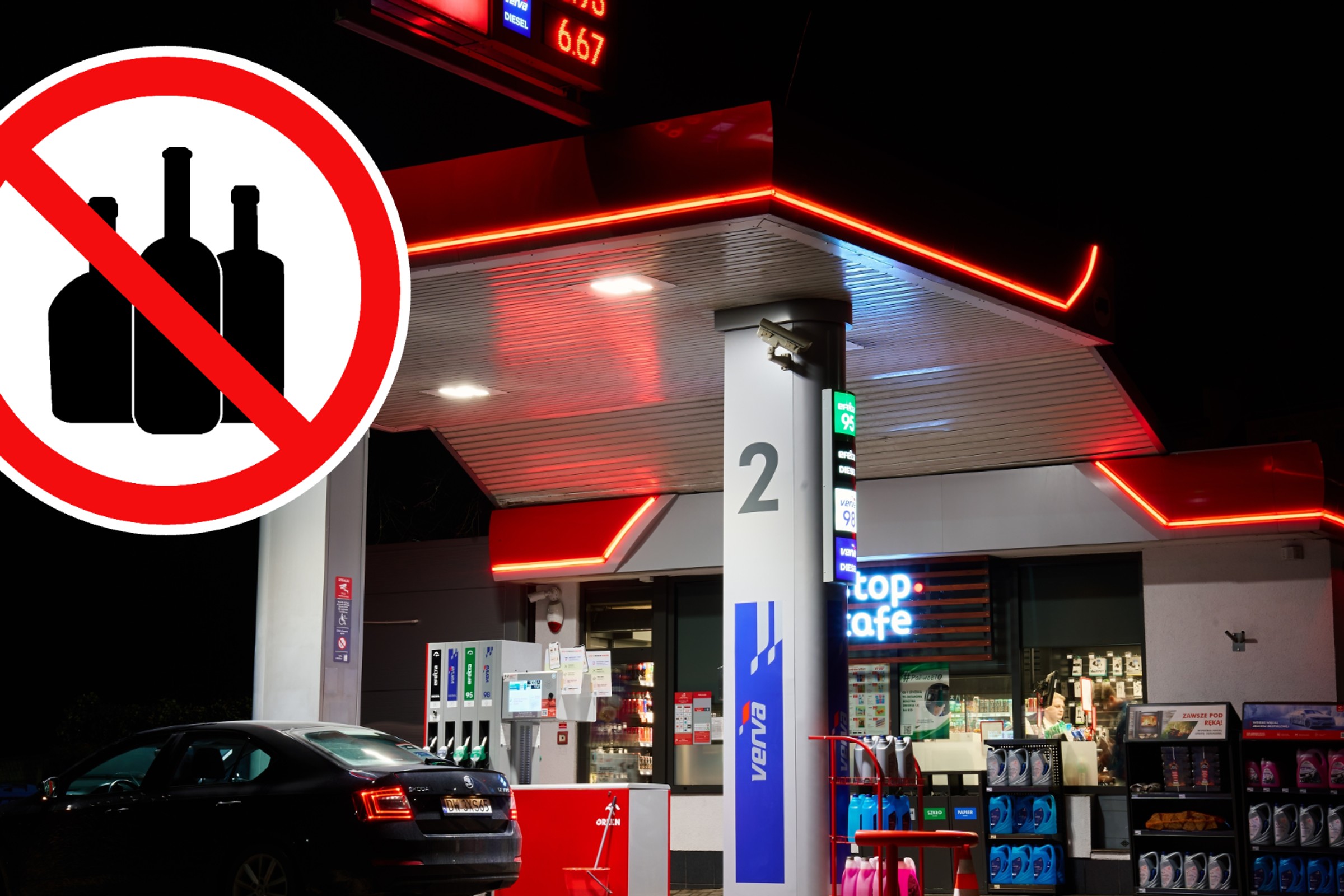 Od dziś nocny zakaz sprzedaży alkoholu na stacjach paliw. Nowe zasady w Warszawie