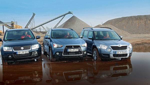 Suzuki Grand Vitara kontra Mitsubishi ASX i Skoda Yeti: kompaktowe terenówki na start