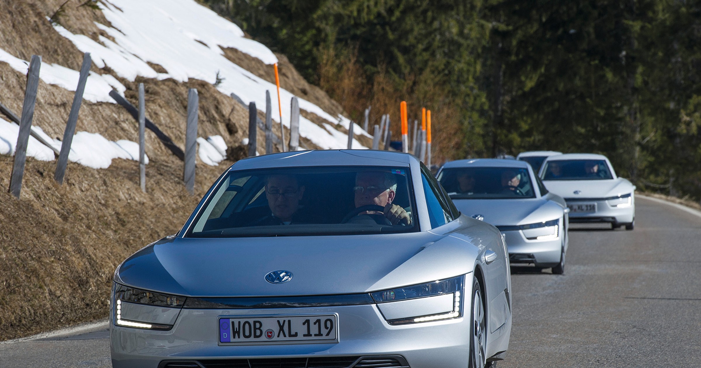 VW XL1 na trasie z Lucerny do Genewy