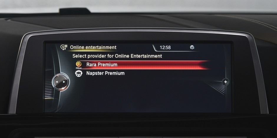 Rozrywka w trybie on-line BMW. Niestety wciąż jeszcze niedostępna w Polsce.