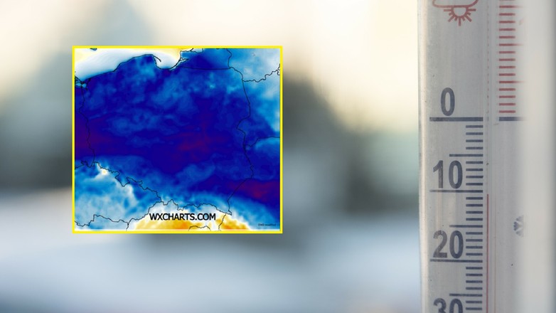 Zimowa pogoda zaatakuje wkrótce Polskę. W te dni mróz będzie najsilniejszy (mapa: wxcharts.com)