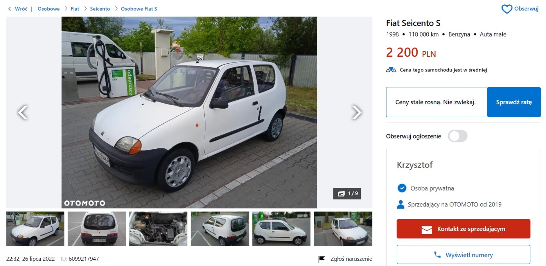 Fiat Seicento S Otomoto