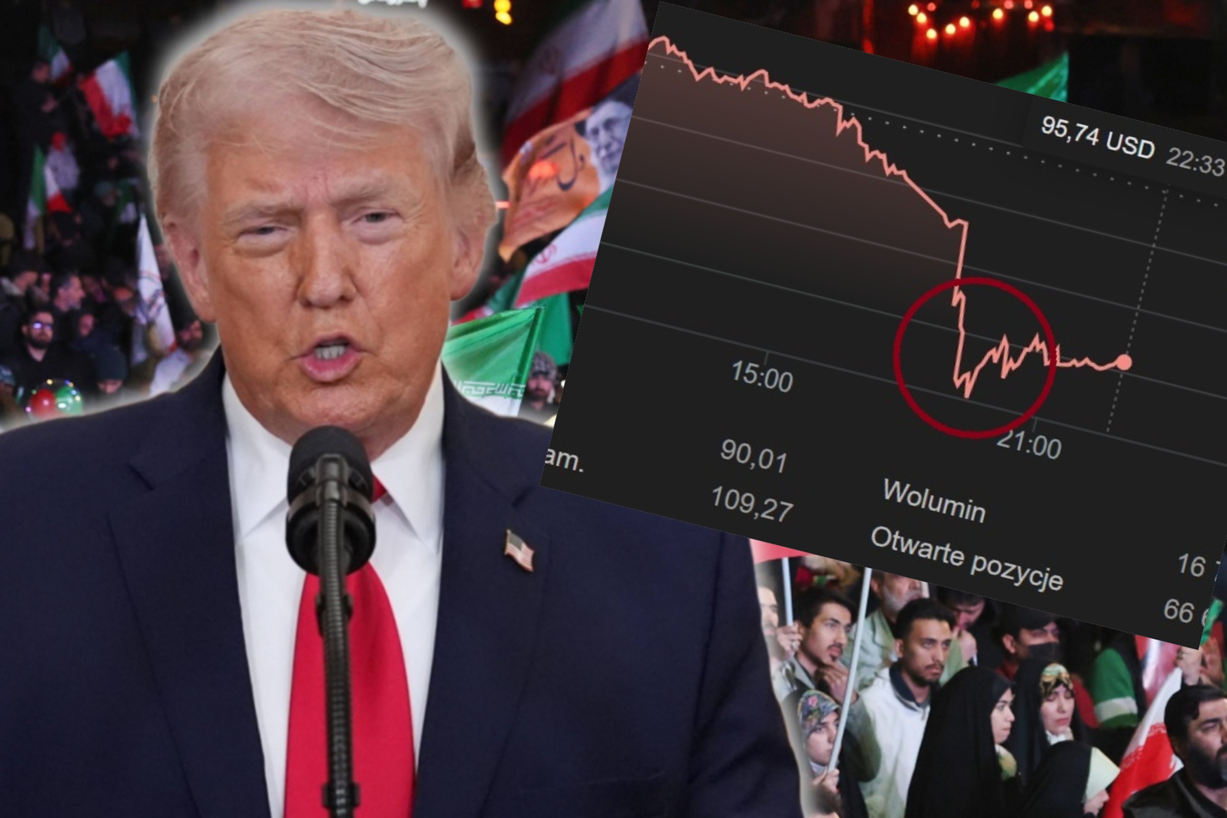 Ceny ropy runęły po decyzji Donalda Trumpa o zawieszeniu broni