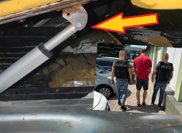 Policjanci odkryli tajną skrytkę w busie. Zawartość jeszcze bardziej ich zainteresowała [WIDEO]