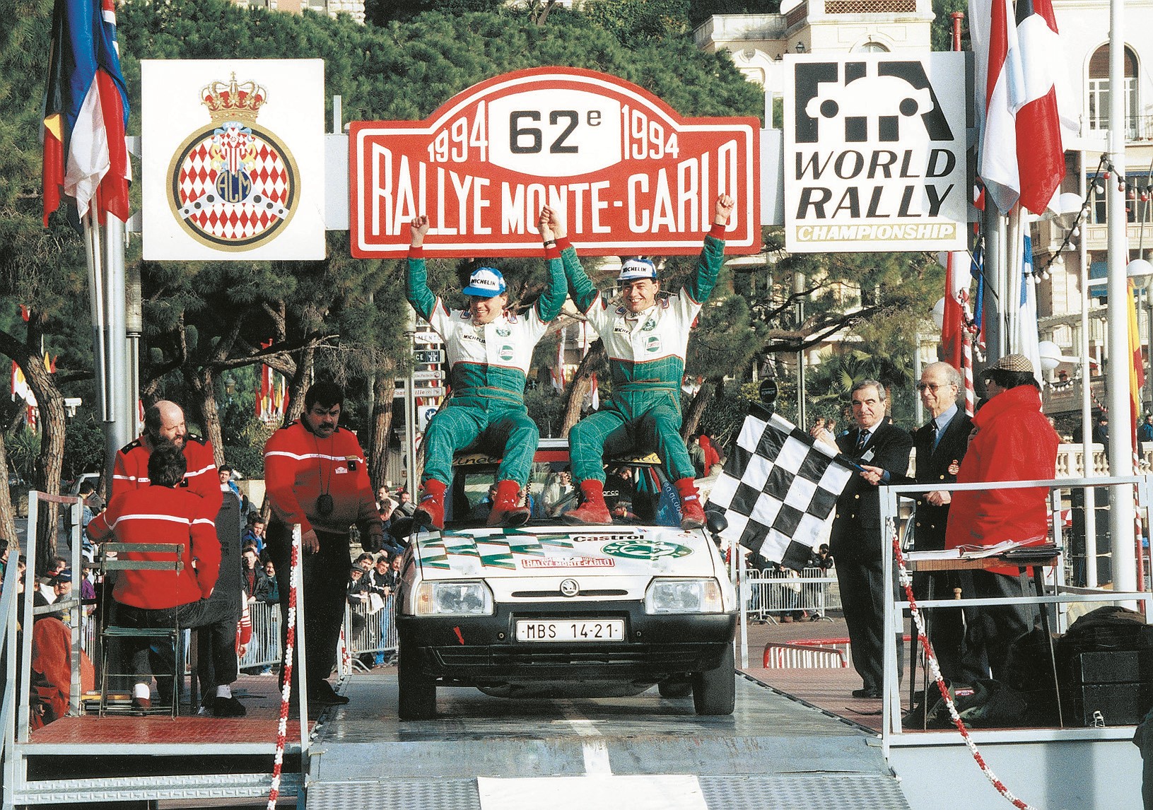 Skoda Favorit podczas rajdu RMC w 1994 roku