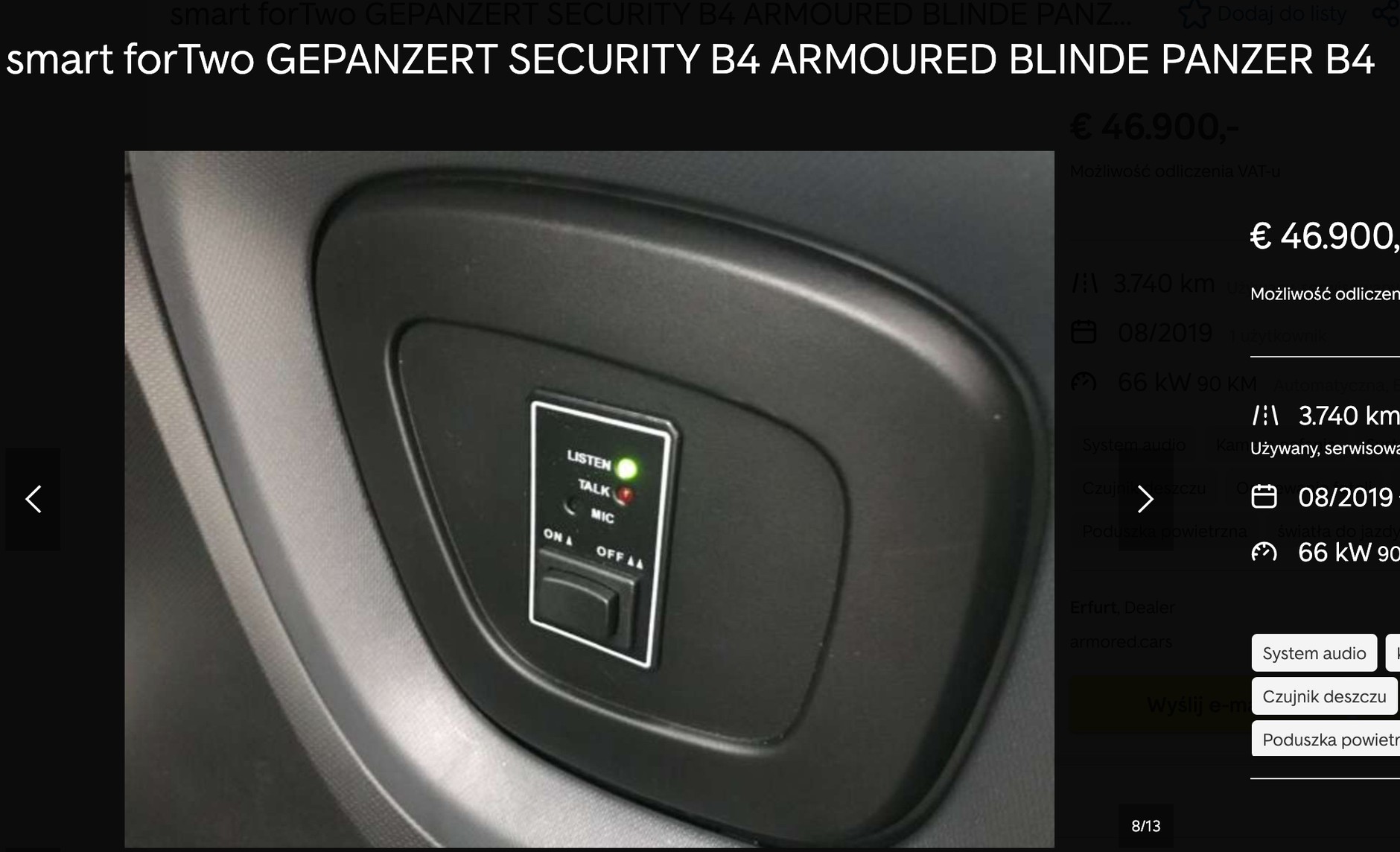 Tanie, używane auta opancerzone