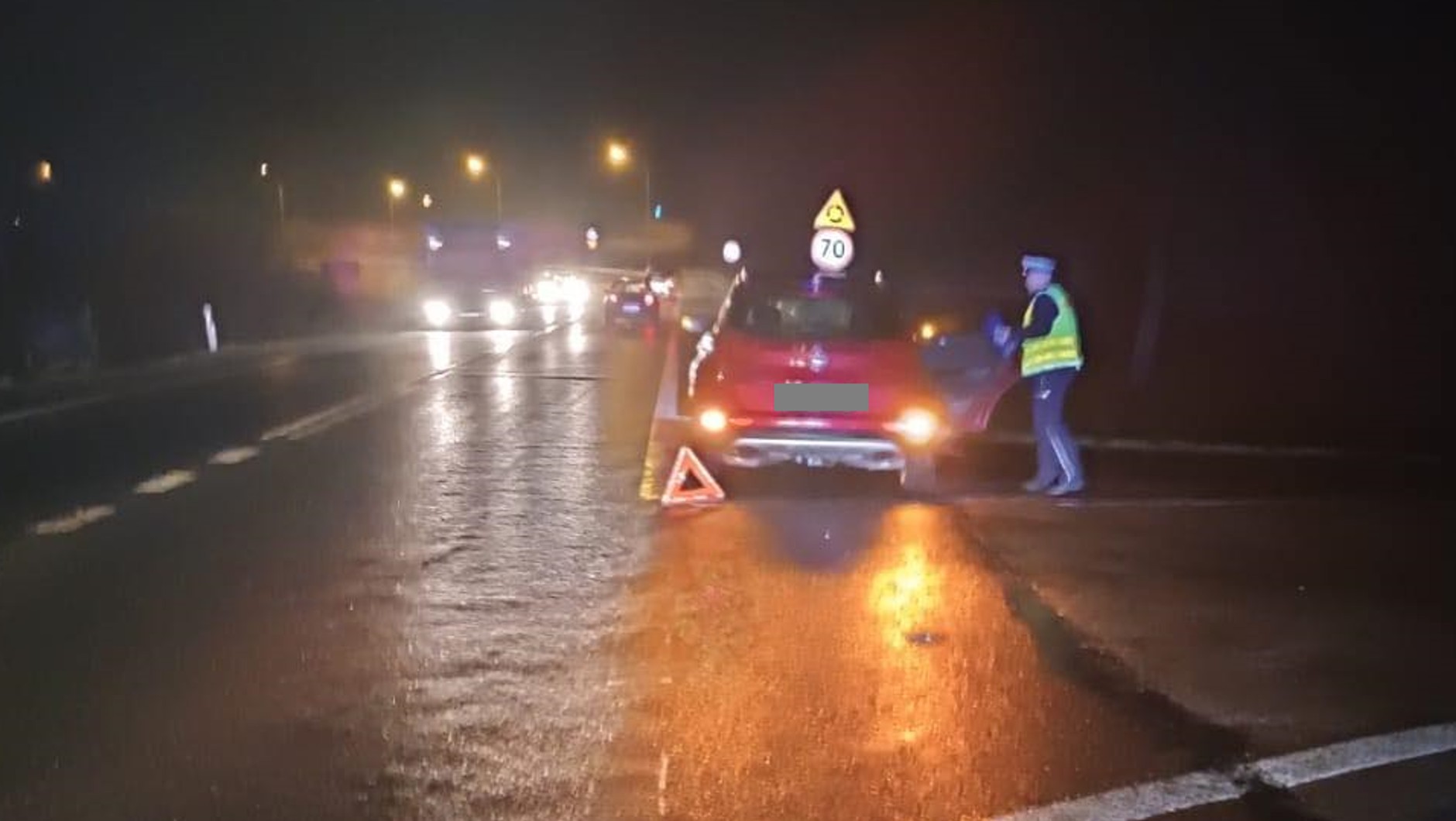 Wypadek drogowy w Piaskach - pieszy w szpitalu