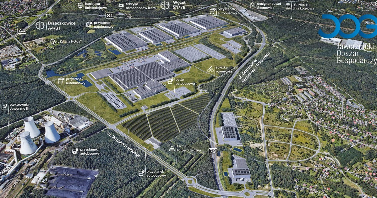 Plan zagospodarowania terenu fabryki Izery w Jaworznie
