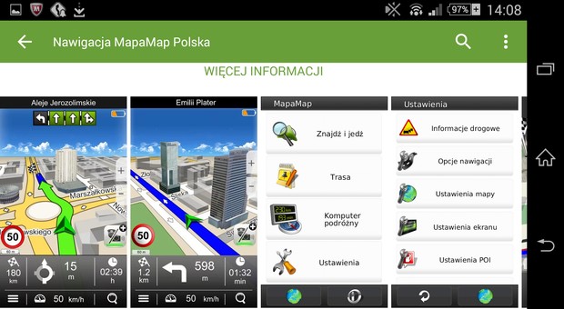 MapaMap 8.5 Android. Omijanie korków można testować przez 7 dni