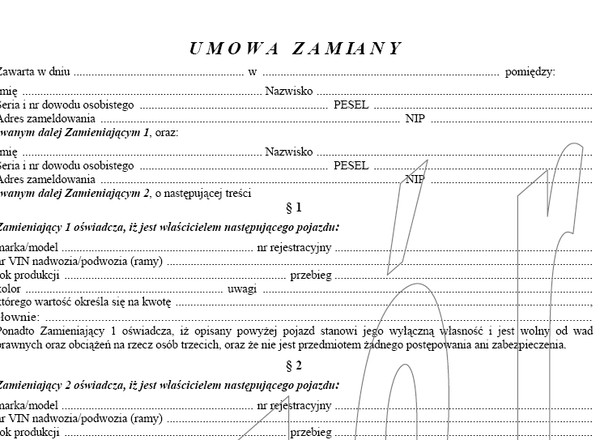 Umowa zamiany