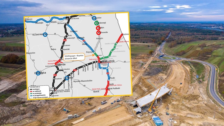 Ośmiu wykonawców chce wybudować odcinek S16 na Podlasiu. Znamy terminy