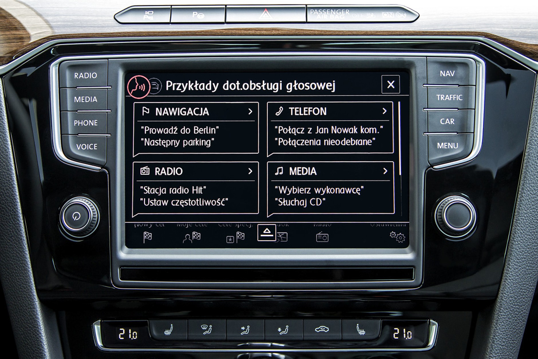 System kontroli głosowej Volkswagen