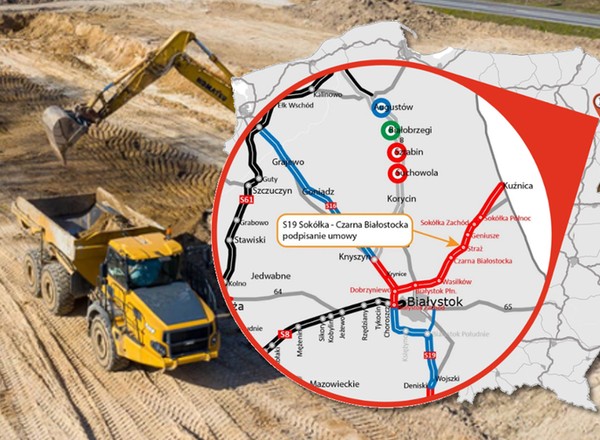 Rusza realizacja ostatniego odcinka trasy S19 na północ od Białegostoku