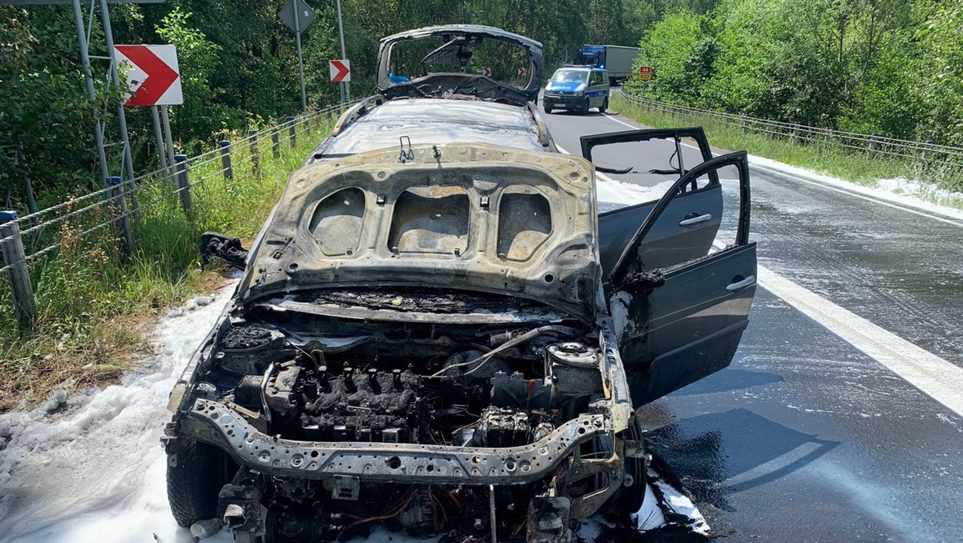 Renault spłonęło w Oświęcimiu