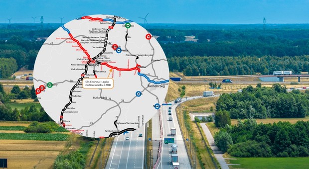 Dzieje się wokół nowej drogi ekspresowej S74. Kierowcy już jadą