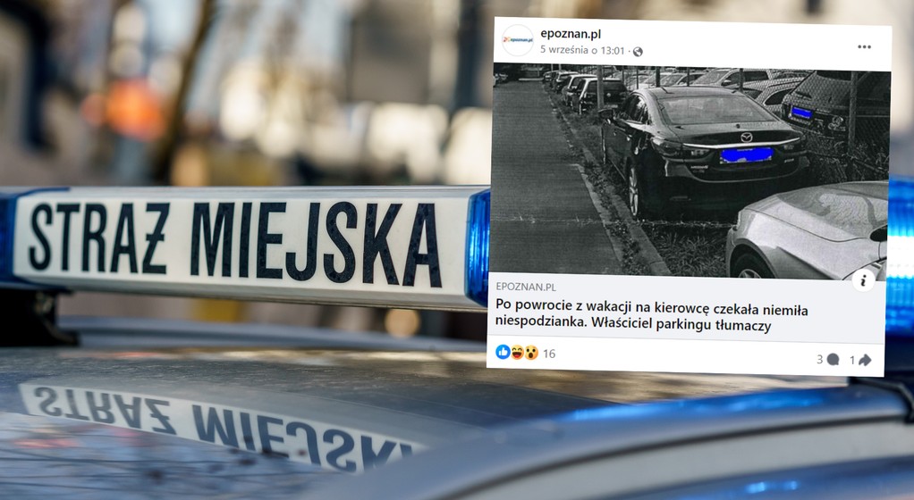 Zostawił samochód na parkingu i poleciał na wakacje (fot. screen: Facebook/epoznan)