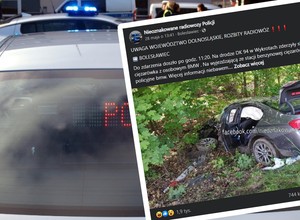 Groźny wypadek policjantów z grupy Speed. BMW zderzyło się z ciężarówką