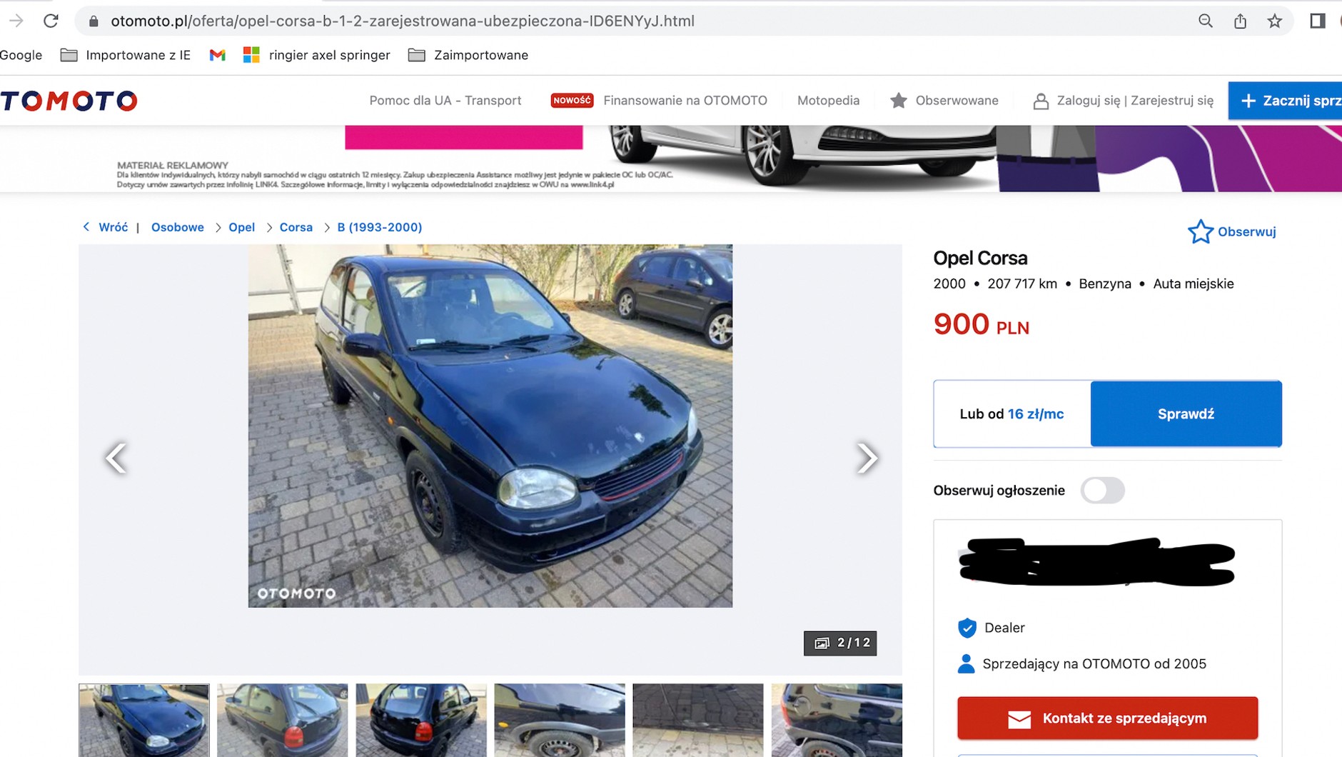 Opel Corsa B – oferta z Otomoto