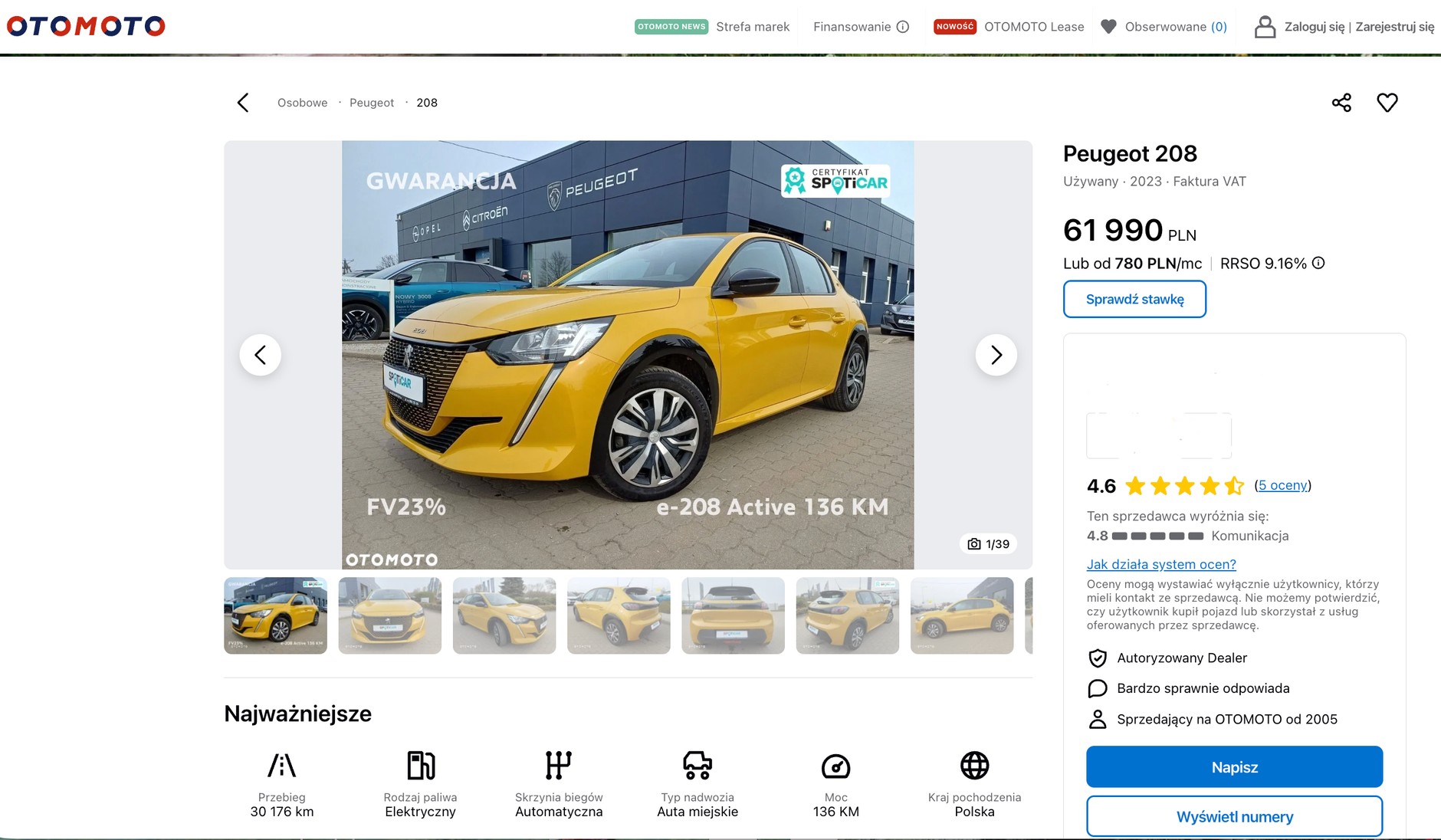 Już za ok. 60 tys. zł można kupić mało używany, choć niekoniecznie długodystansowy samochód elektryczny
