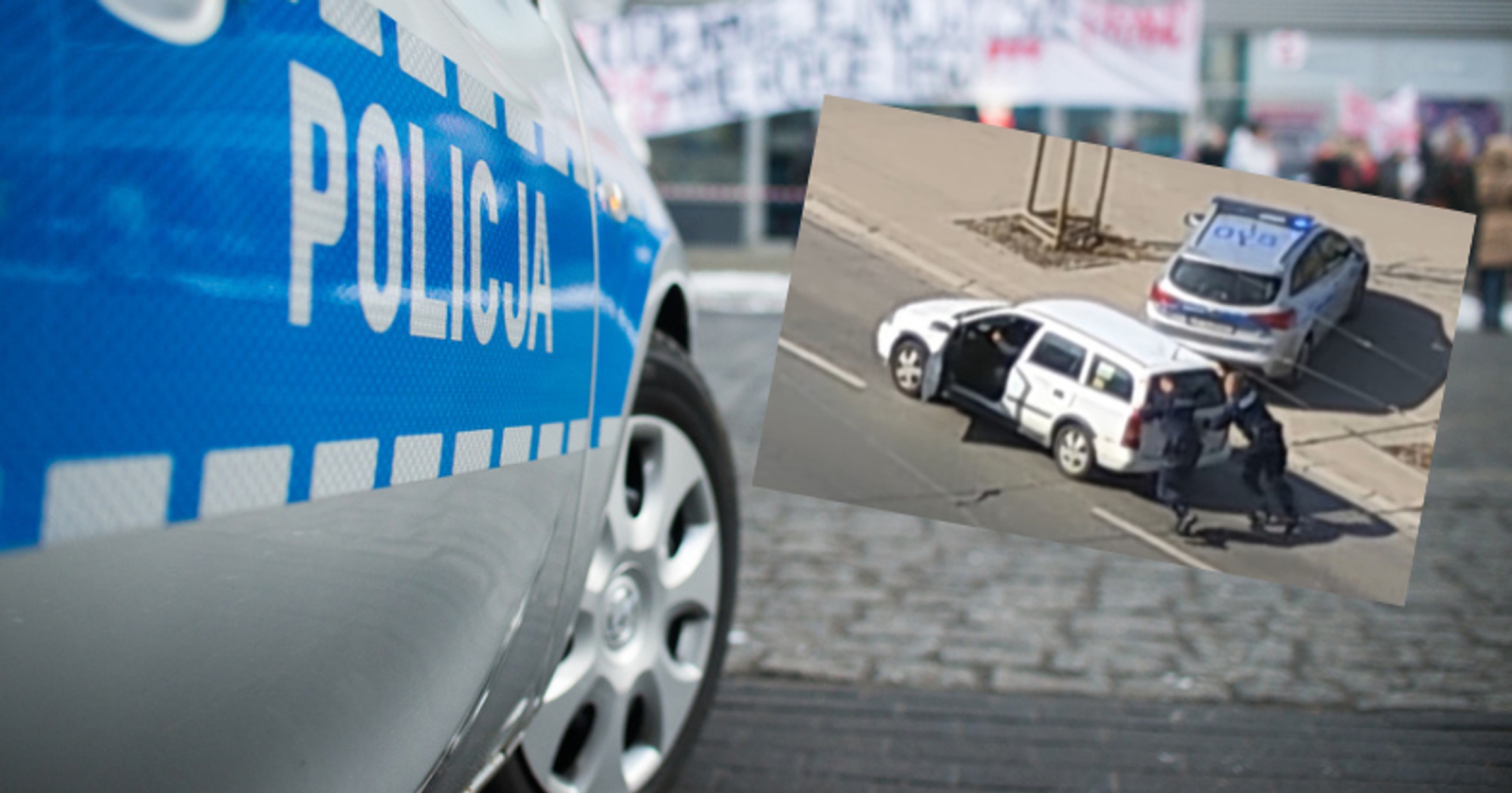 Policjanci, zamiast wręczyć mandat pomogli kierowcy odpalić samochód (Screen: YouTube/Bandyta z kamerką)