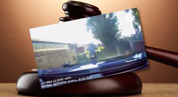 Emeryt chciał przejechać motocyklistę. Zdradziła go własna kamera [WIDEO]