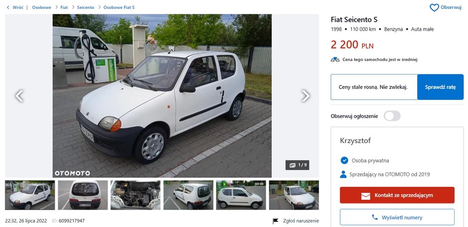 Fiat Seicento S Otomoto
