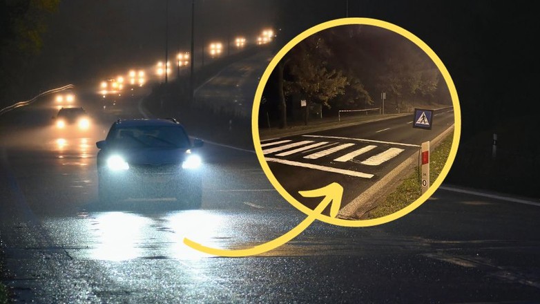 W Głownie już drugi raz mieszkańcy namalowali pasy na drodze krajowej 14 (zdj. Facebook.com/Głowno - nasze miasto)