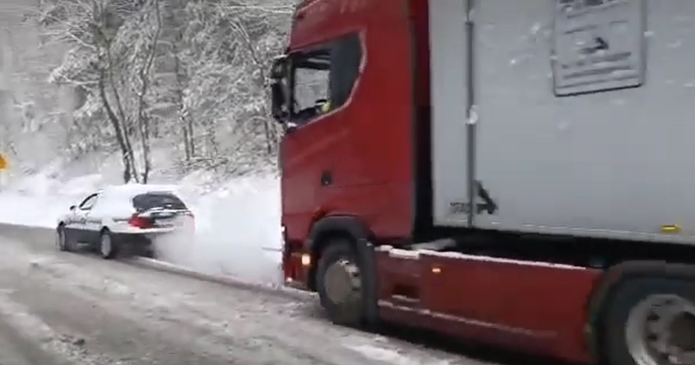 Audi A6 z napędem quattro uratowało z opresji kierowcę tira