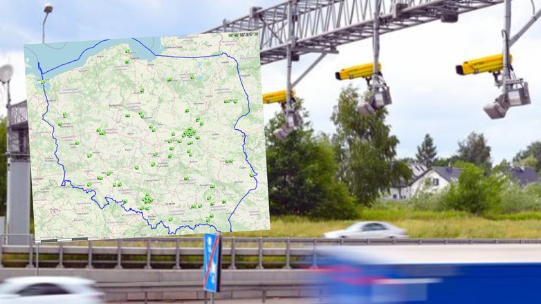 Na polskich drogach pojawią się 43 nowe miejsca z odcinkowym pomiarem prędkości (Źródło mapy: canard.gitd.gov.pl)