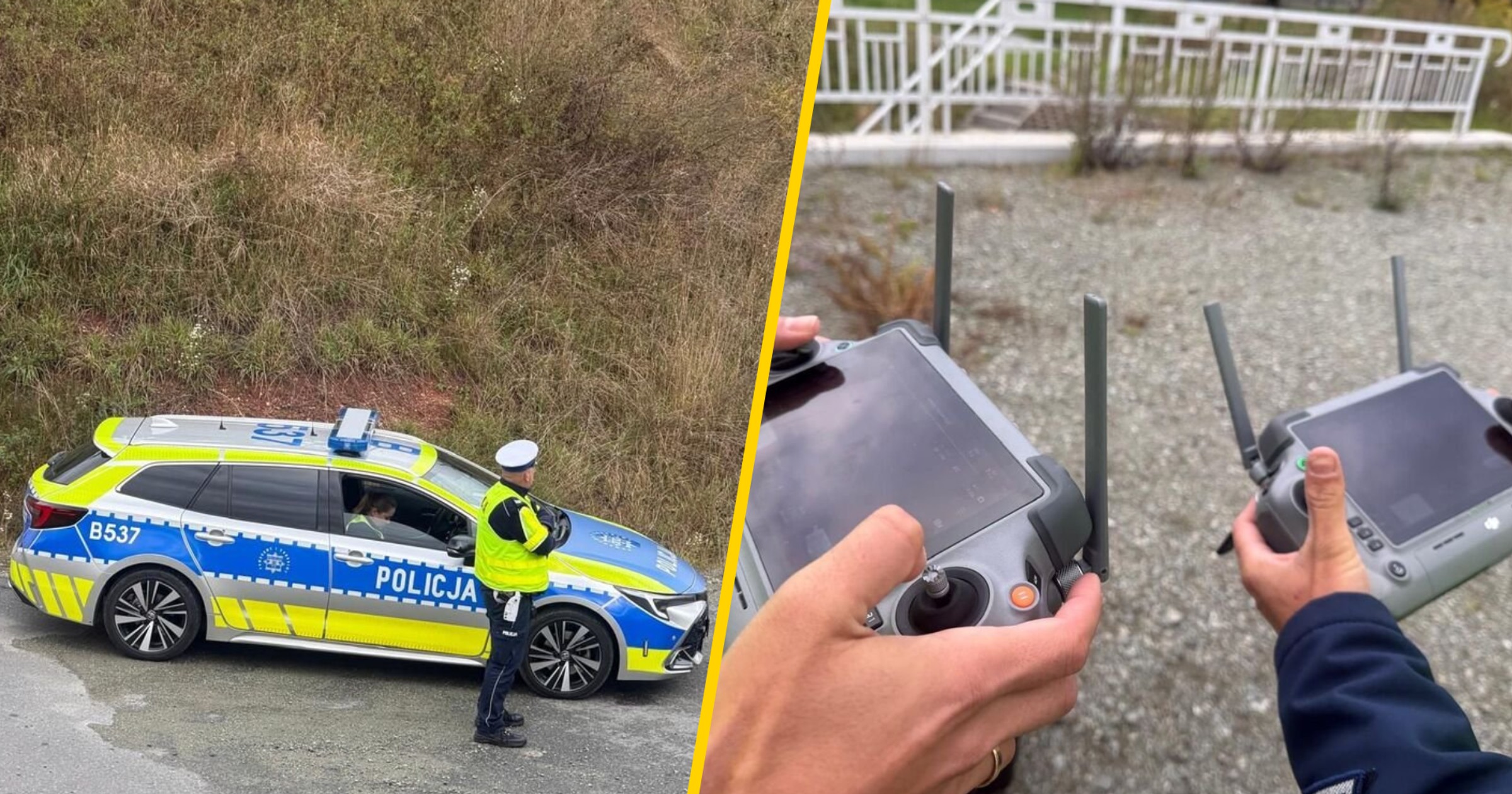 Dron nad przejazdami kolejowymi. "Bezpieczny przejazd kolejowy”