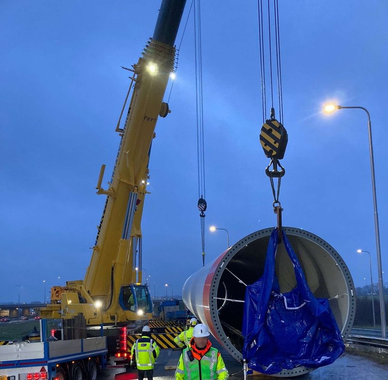 Wypadek wieży turbiny wiatrowej w Holandii