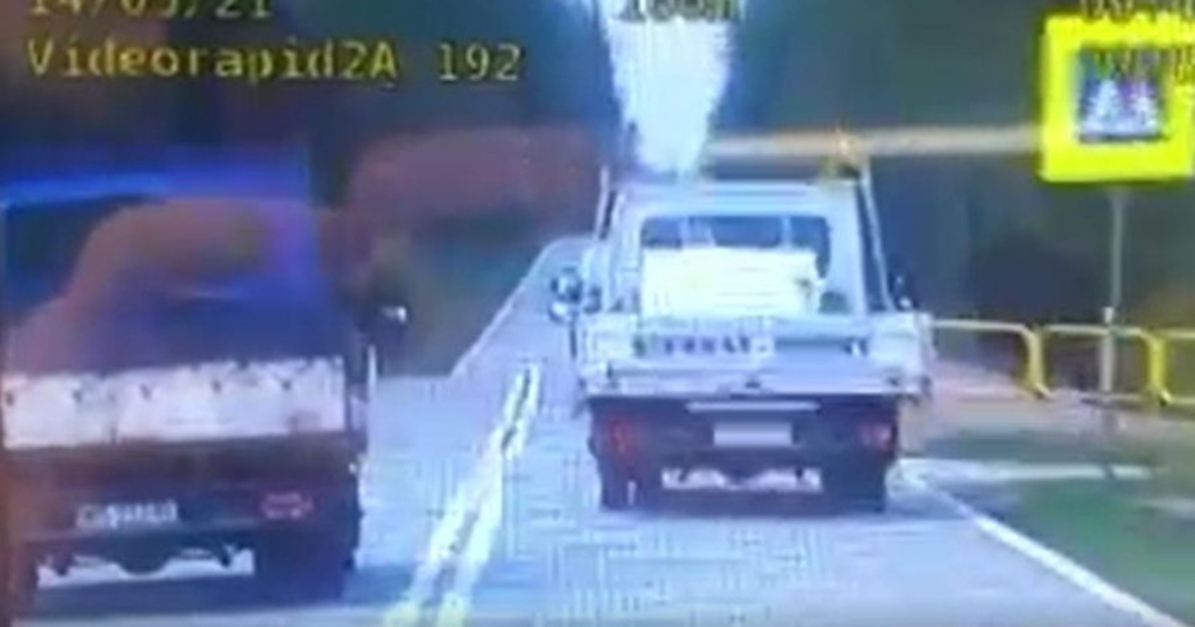 Kadr z nagrania z policyjnego wideorejstratora