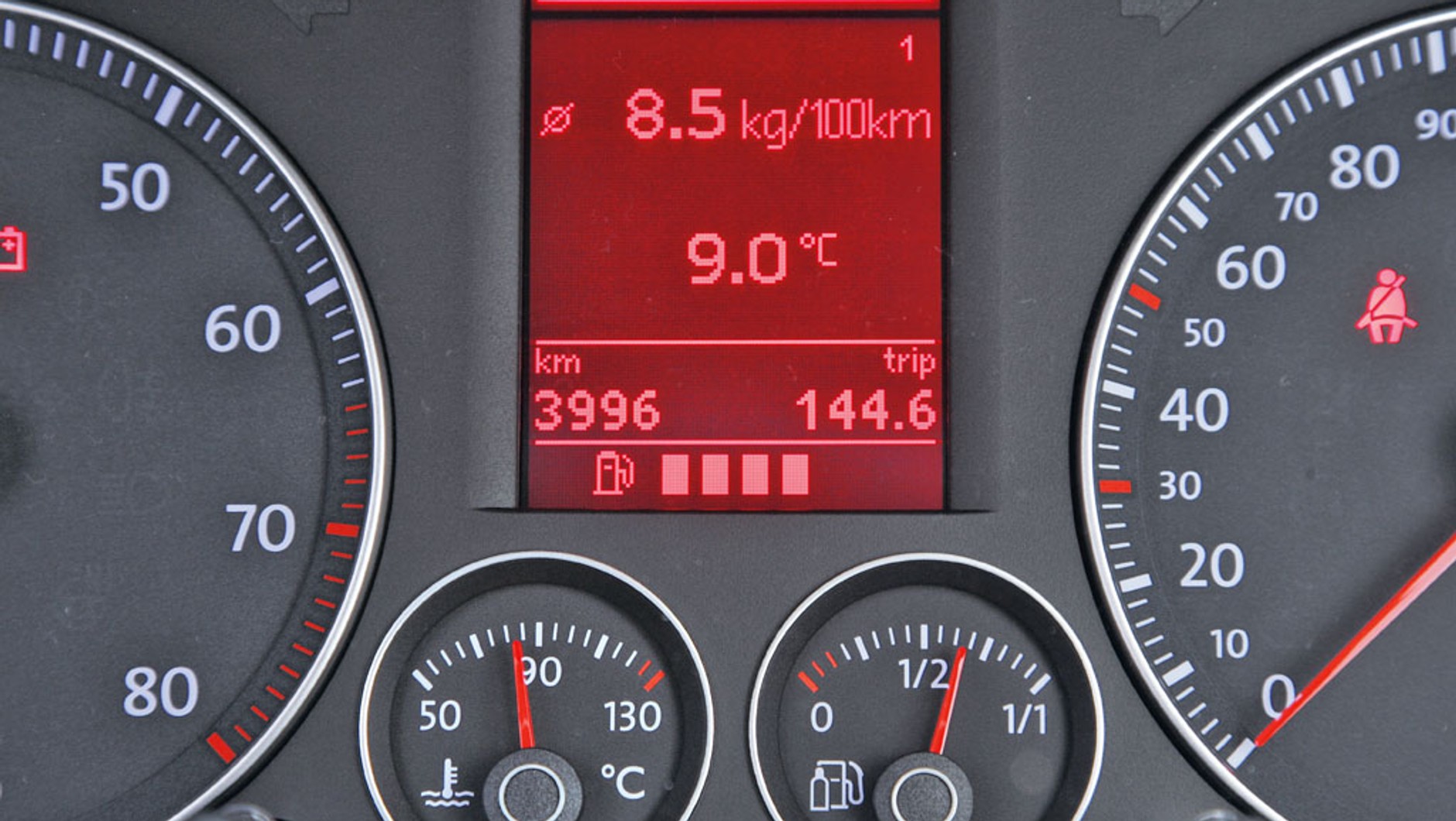 Wskaźnik temperatury w samochodzie