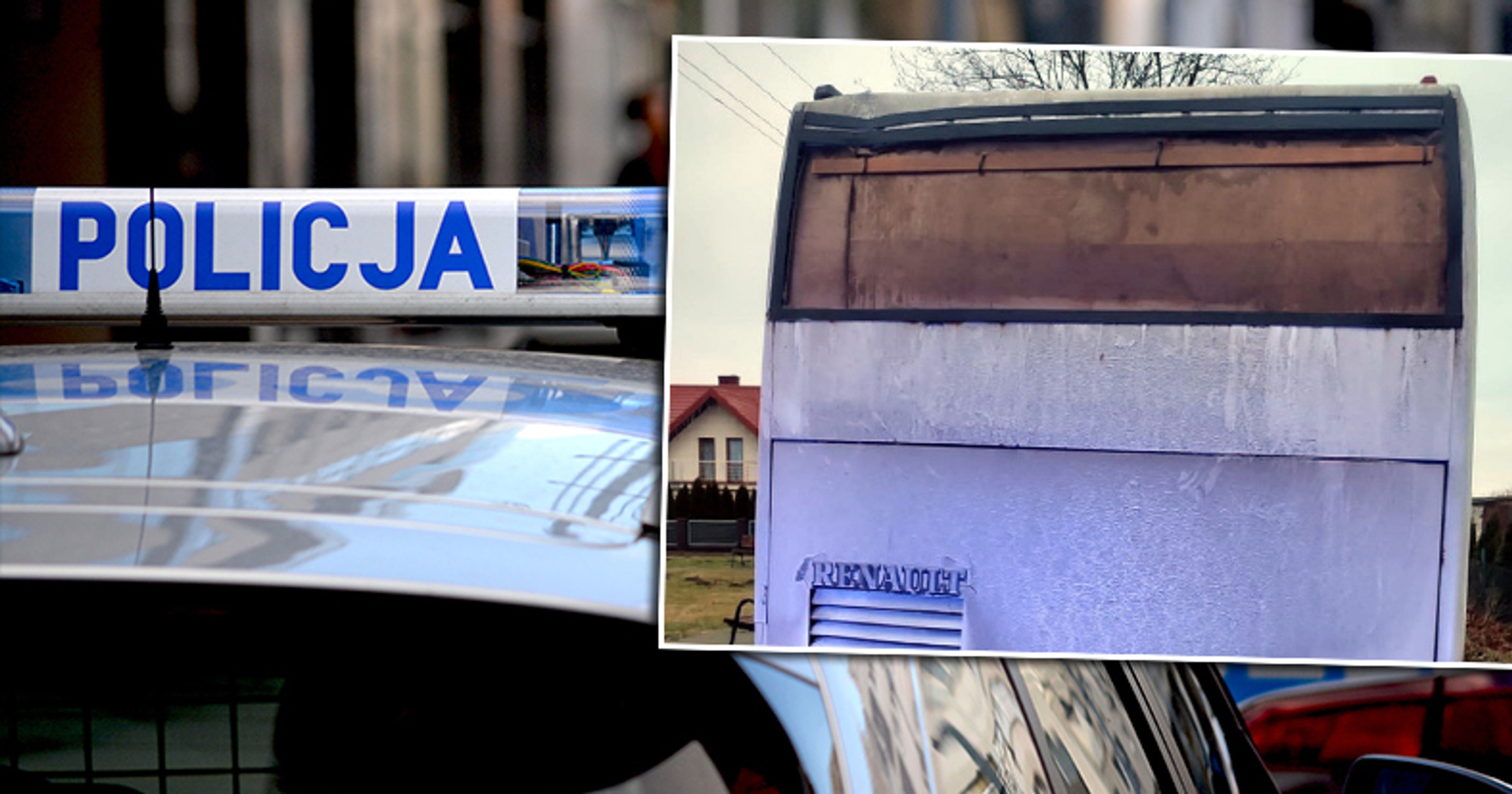 Mazowieckie: Woził wrakiem dzieci do szkoły. Karton zamiast szyby (mazowiecka.policja.gov.pl)