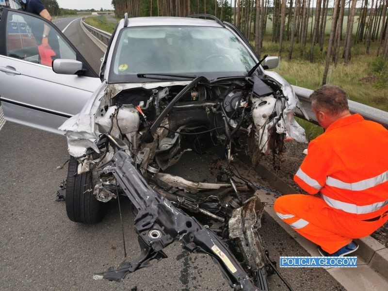 BMW rozbite na trasie S3