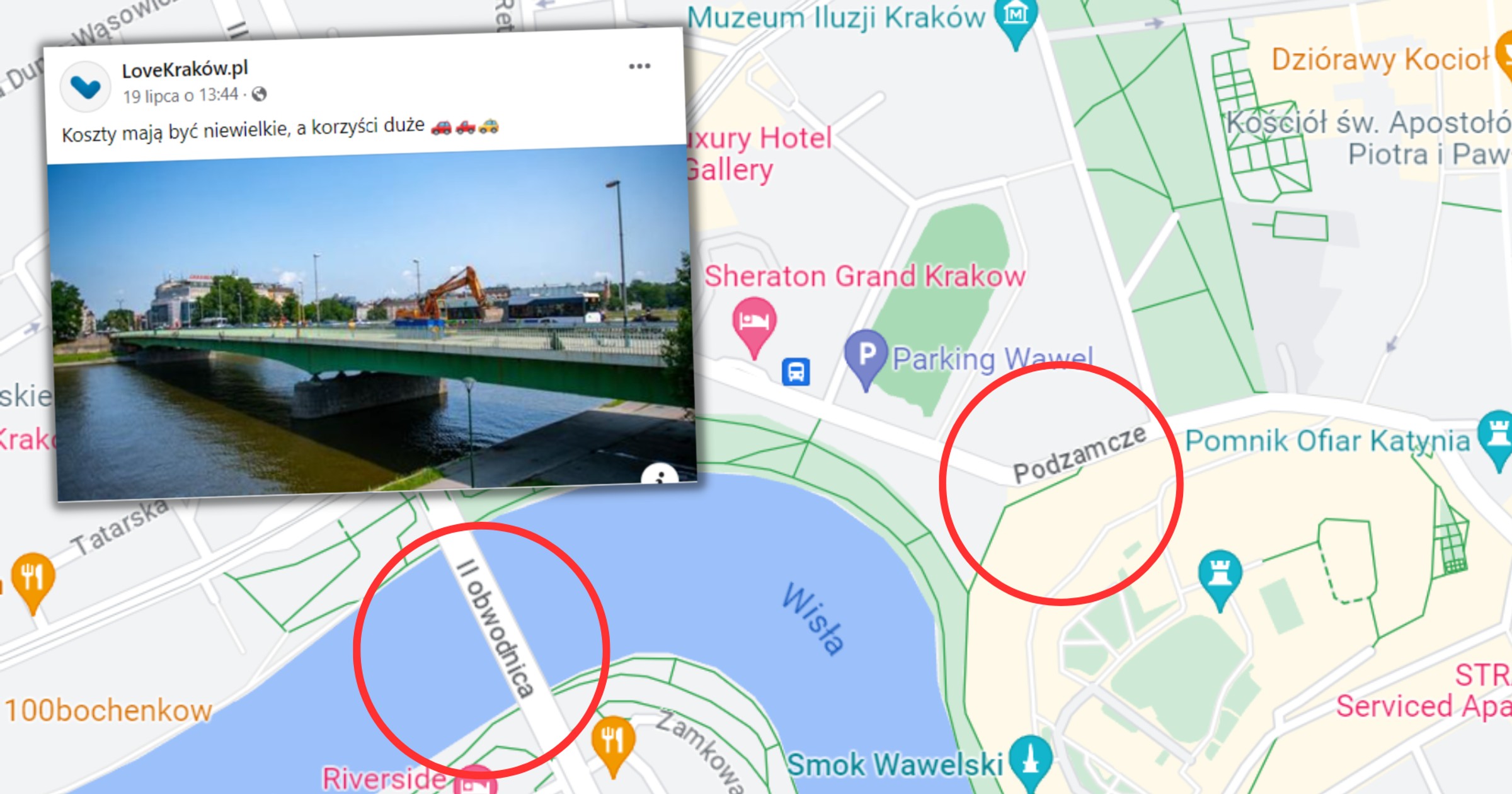 Krakowski radny chce zmienić organizację ruchu na ul. Podzamcze (fot. Facebook/lovekrakow.pl)