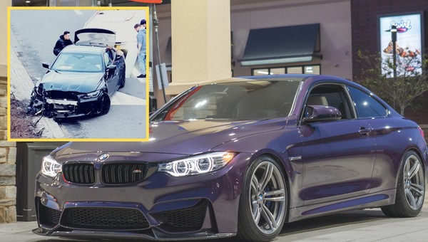 "Akcja dzban" z kierowcą BMW w roli głównej. Popisy skończyły się na barierce [WIDEO]