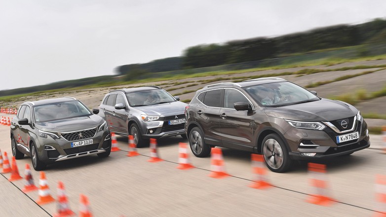 Nieduże silniki, wysokie ceny - Mitsubishi ASX, Nissan Qashqai, Peugeot 3008