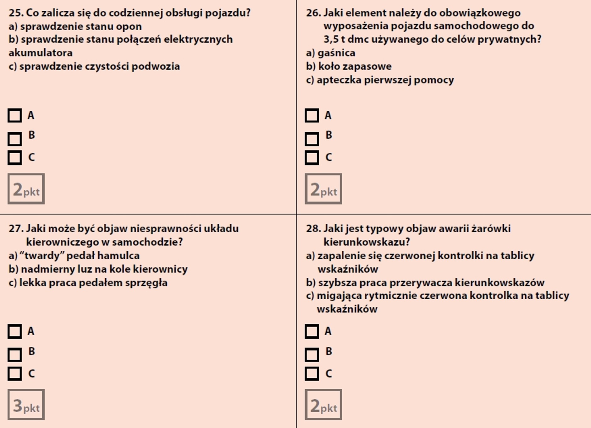 Egzamin teoretyczny na prawo jazdy - zestaw 7