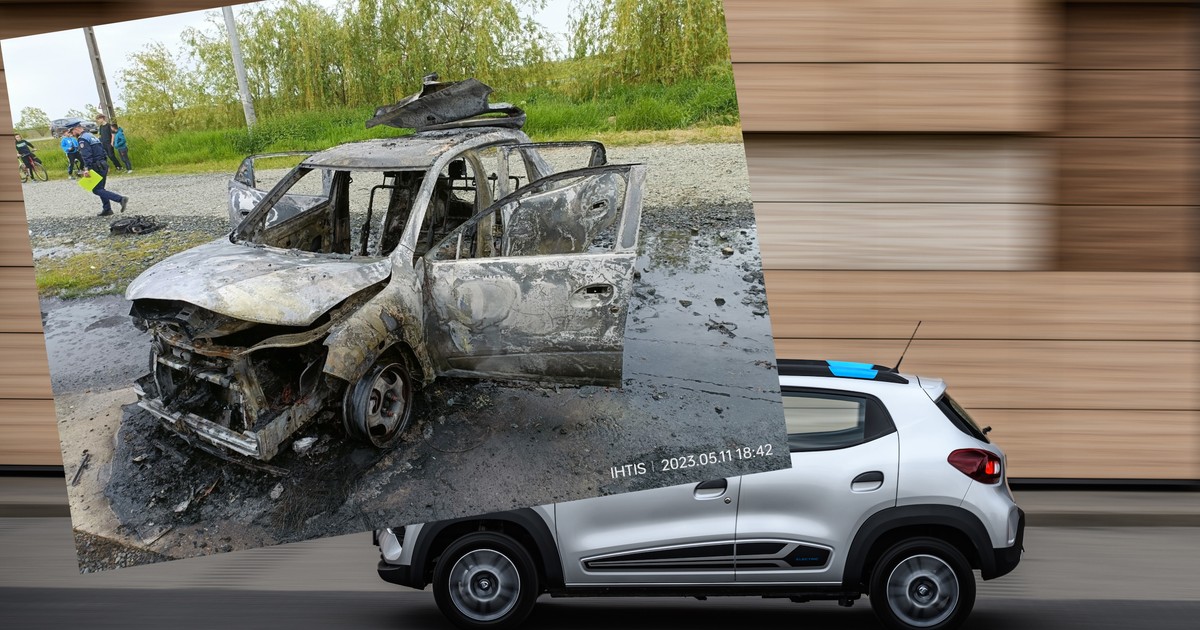 Dacia Spring spaliła się w Rumunii. Właściciel sugeruje, że to bateria